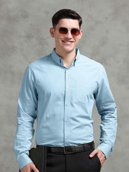 THE FORMAL CLUB - Check Shirt In Cloud Blue