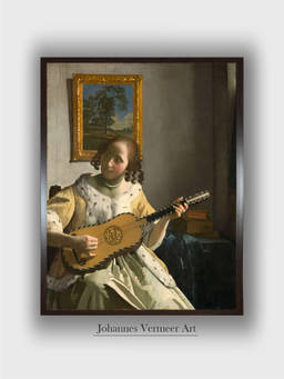 The Art House - Guitar Player Framed Wall Art