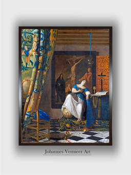 The Art House - Allegory Faith Framed Wall Art (22X28 Inch)