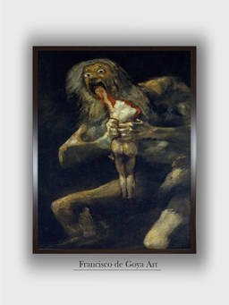 The Art House - Saturn Devouring Framed Wall Art