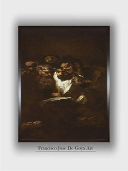 The Art House - Reading Francisco Framed Wall Art (12X18 Inch)