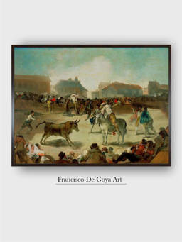 The Art House - Village Bullfight Framed Wall Art