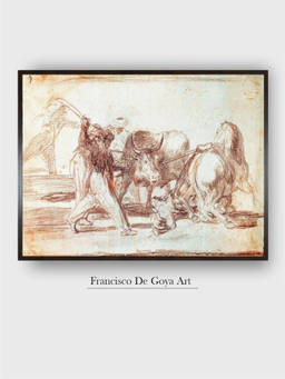 The Art House - Bullfighting Moors Framed Wall Art