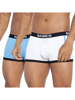 BASIICS by La Intimo - Men Multi-Color Cotton/Elastane Body Boost Solid Trunks (Pack of 2)