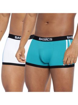 BASIICS by La Intimo - Men Multi-Color Cotton Body Boost Solid Trunks (Pack of 2)