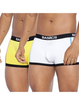 BASIICS by La Intimo - Men Multi-Color Cotton Body Boost Solid Trunks (Pack of 2)
