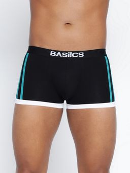 BASIICS by La Intimo - Men Black Cotton/Elastane Body Boost Solid Trunk