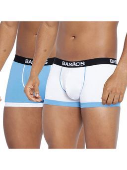 BASIICS by La Intimo - Men Multi-Color Cotton/Elastane Bold Micro Sport Trunks (Pack of 2)