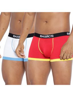 BASIICS by La Intimo - Men Multi-Color Cotton Bold Micro Sport Trunks (Pack of 2)