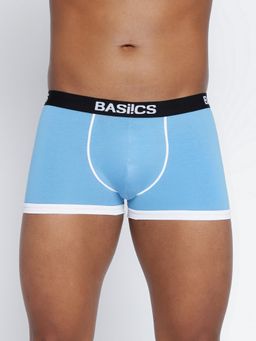BASIICS by La Intimo - Men Blue Cotton/Elastane Bold Micro Sport Trunk
