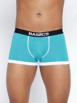 BASIICS by La Intimo - Men Teal Cotton/Elastane Bold Micro Sport Trunk