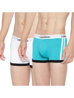 La Intimo - Men Multi-Color Cottonbody Boost Solid Trunks (Pack of 2)