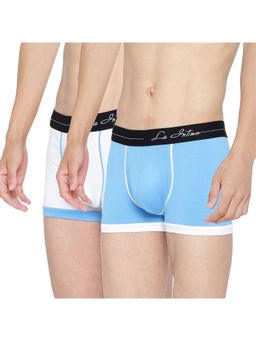 La Intimo - Men Multi-Color Cotton/Elastanebold Micro Sport Trunks (Pack of 2)