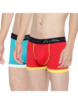 La Intimo - Men Multi-Color Cottonbold Micro Sport Trunks (Pack of 2)