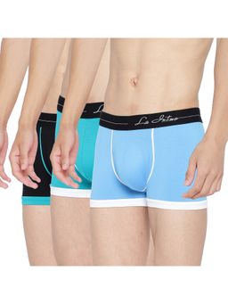 La Intimo - Men Multi-Color Cottonbold Micro Sport Trunks (Pack of 3)
