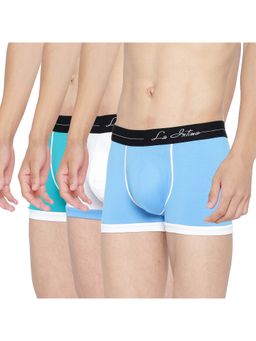La Intimo - Men Cotton/Elastane Multi-Colorbold Micro Sport Trunks (Pack of 3)