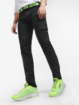 Jack & Jones - Neon Green Logo Print Mesh Sneakers