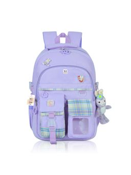 NFI Essentials - Trendy Korean Purple Printed School Backpack For College Girls