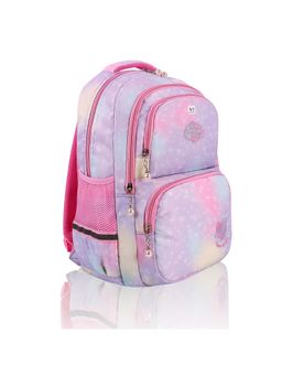 NFI Essentials - Trendy Korean Design Purple Printed Backpack for college Girls