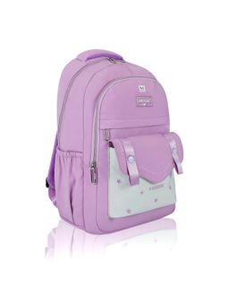NFI Essentials - Trendy Korean Purple Printed School Backpack for Student Girls