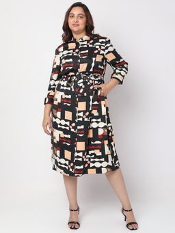 VERO MODA - Curve Women Multi-Color Casual Dress