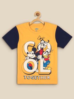 Kidsville - Kids Boys Mickey And Friends Printed Yellow Tshirt