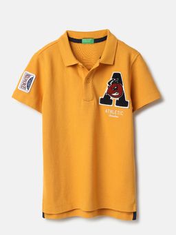 United Colors of Benetton - Regular Fit Polo Neck Applique Tshirt