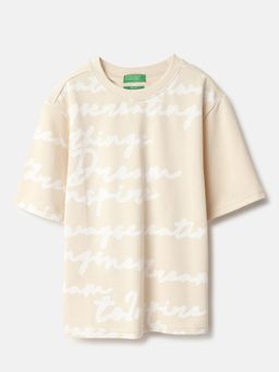 United Colors of Benetton - Boxy Fit Round Neck Printed Tshirt