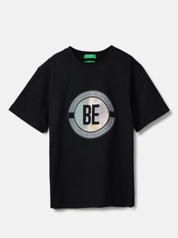 United Colors of Benetton - Relaxed Fit Round Neck Printed Tshirt