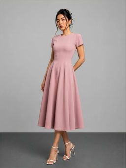 Cove and Lane - Essential Dusty Pink Solid Dress