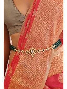 SWABHIMANN - Kamakshi Kundan White Waist Belt