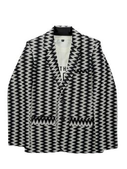 CAVIO - Black Boys Regular Fit Party Wear Blazer and T-Shirt