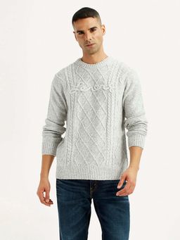Levi's - Grey Cotton Blend Full Sleeves Sweater