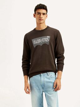 Levi's - Brown Cotton Full Sleeves Sweatshirt