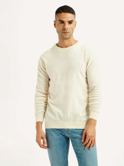 Levi's - Cream Wool Blend Full Sleeves Sweatshirt