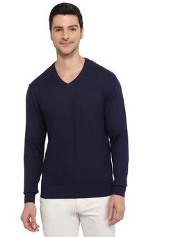 ColorPlus - Blue Acrylic Blend Full Sleeves Sweater