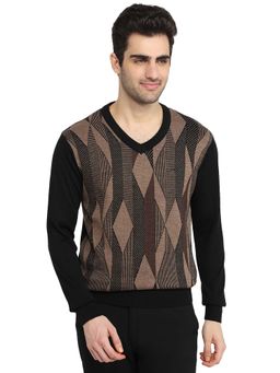 ColorPlus - Black Acrylic Blend Full Sleeves Sweater