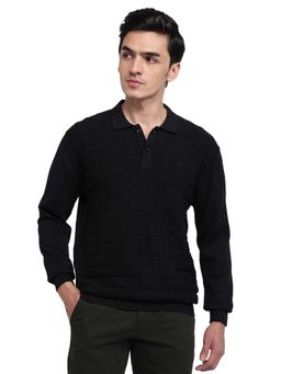 ColorPlus - Black Pure Cotton Full Sleeves Sweater