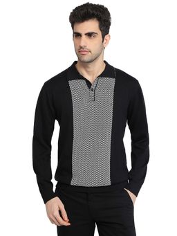 ColorPlus - Black Pure Cotton Full Sleeves Sweater