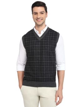 ColorPlus - Grey Wool Blend Sleeveless Sweater