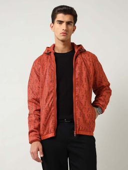 AD By Arvind - Red Polyester Full Sleeves Hoodie
