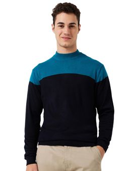 Park Avenue - Blue Acrylic Blend Full Sleeves Sweater