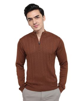 Park Avenue - Brown Acrylic Blend Full Sleeves Sweater