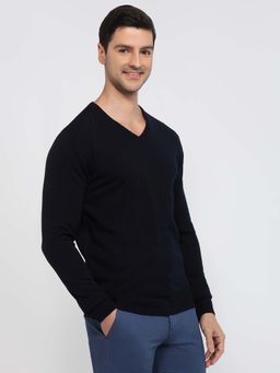 Park Avenue - Blue Acrylic Blend Full Sleeves Sweater