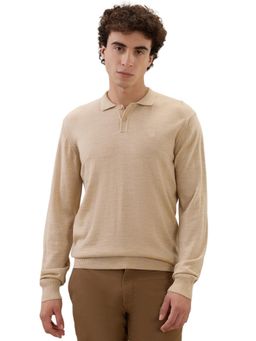 Raymond - Brown Wool Blend Full Sleeves Sweater