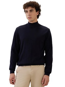 Raymond - Blue Wool Blend Full Sleeves Sweater