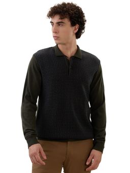 Raymond - Green Wool Blend Full Sleeves Sweater