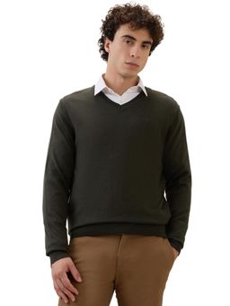 Raymond - Green Wool Blend Full Sleeves Sweater