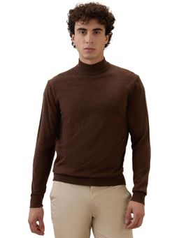 Raymond - Brown Wool Blend Full Sleeves Sweater