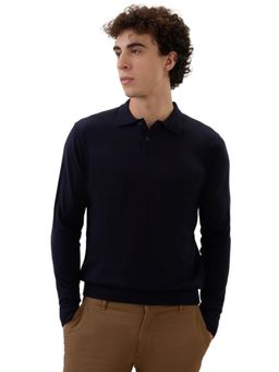 Raymond - Blue Wool Blend Full Sleeves Sweater